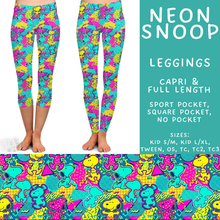 Load image into Gallery viewer, Batch #555 - Cool Characters 7 - Closes 7/13 - ETA mid Sept - Neon Snoop Full and Capri Length Leggings
