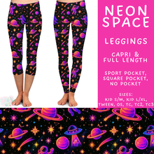Load image into Gallery viewer, Batch #550 - Fun Run 24 - Closes 7/1 - ETA early Sept - Neon Space Full and Capri Length Leggings
