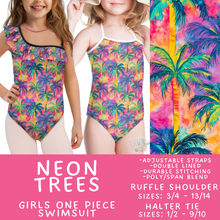 Load image into Gallery viewer, Batch #543 - Pool Party 2 - Closes 6/15 - ETA early/mid August - Neon Trees Girl's Swimsuit
