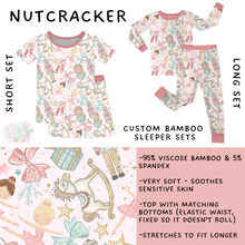 Load image into Gallery viewer, Batch #438 - Little Dreamers Christmas 2 - Closes 10/29 - ETA early Dec - Nutcracker Bamboo Short and Long Sleeper Set
