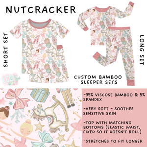 Batch #438 - Little Dreamers Christmas 2 - Closes 10/29 - ETA early Dec - Nutcracker Bamboo Short and Long Sleeper Set