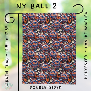 Batch #312 - Strike Out Baseball Flags - Closes 3/28 - ETA late May - NY Ball 2 Garden Flag