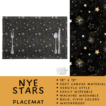 Load image into Gallery viewer, Batch #602 - Table Runners &amp; Placemats - Closes 10/23 - ETA mid Dec - NYE Stars Placemat
