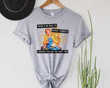 Load image into Gallery viewer, Wholesale No Need to Repeat Graphic Tee - Grey
