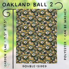 Load image into Gallery viewer, Batch #312 - Strike Out Baseball Flags - Closes 3/28 - ETA late May - Oakland Ball 2 Garden Flag
