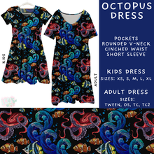 Load image into Gallery viewer, Batch #307 - Sea Life - Closes 3/20 - ETA mid May - Octopus Adult &amp; Kids Dresses
