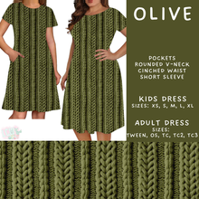 Load image into Gallery viewer, Batch #596 - Sweater Weather - Closes 10/9 - ETA early Dec - Olive Adult &amp; Kids Dresses
