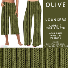 Load image into Gallery viewer, Batch #596 - Sweater Weather - Closes 10/9 - ETA early Dec - Olive Capri and Full Length Loungers
