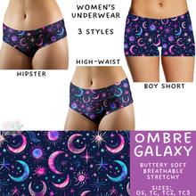 Load image into Gallery viewer, Ready to Ship - Ombre Galaxy Women&#39;s Underwear - High Waist &amp; Boy Short
