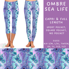 Load image into Gallery viewer, Batch #307 - Sea Life - Closes 3/20 - ETA mid May - Ombre Sea Life Full and Capri Length Leggings
