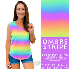 Load image into Gallery viewer, Batch #547 - Set in Style Collection - Closes 6/24 - ETA late August - Ombre Stripe Everyday Tank
