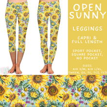 Load image into Gallery viewer, Batch #562 - Fun Run 25 - Closes 7/29 - ETA late Sept - Open Sunny Full and Capri Length Leggings
