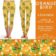Load image into Gallery viewer, Batch #585 - Magical Faves 24 - Closes 9/14 - ETA mid Nov - Orange Bird Full and Capri Length Leggings
