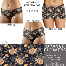 Load image into Gallery viewer, Batch #340 - Comfortable Underwear 4 - Closes 5/16 - ETA early July - Orange Flowers Women&#39;s Underwear

