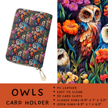 Load image into Gallery viewer, Batch #309 - Card Holders &amp; Mini Backpacks - Closing 3/24 - ETA late May - Owls Card Holder
