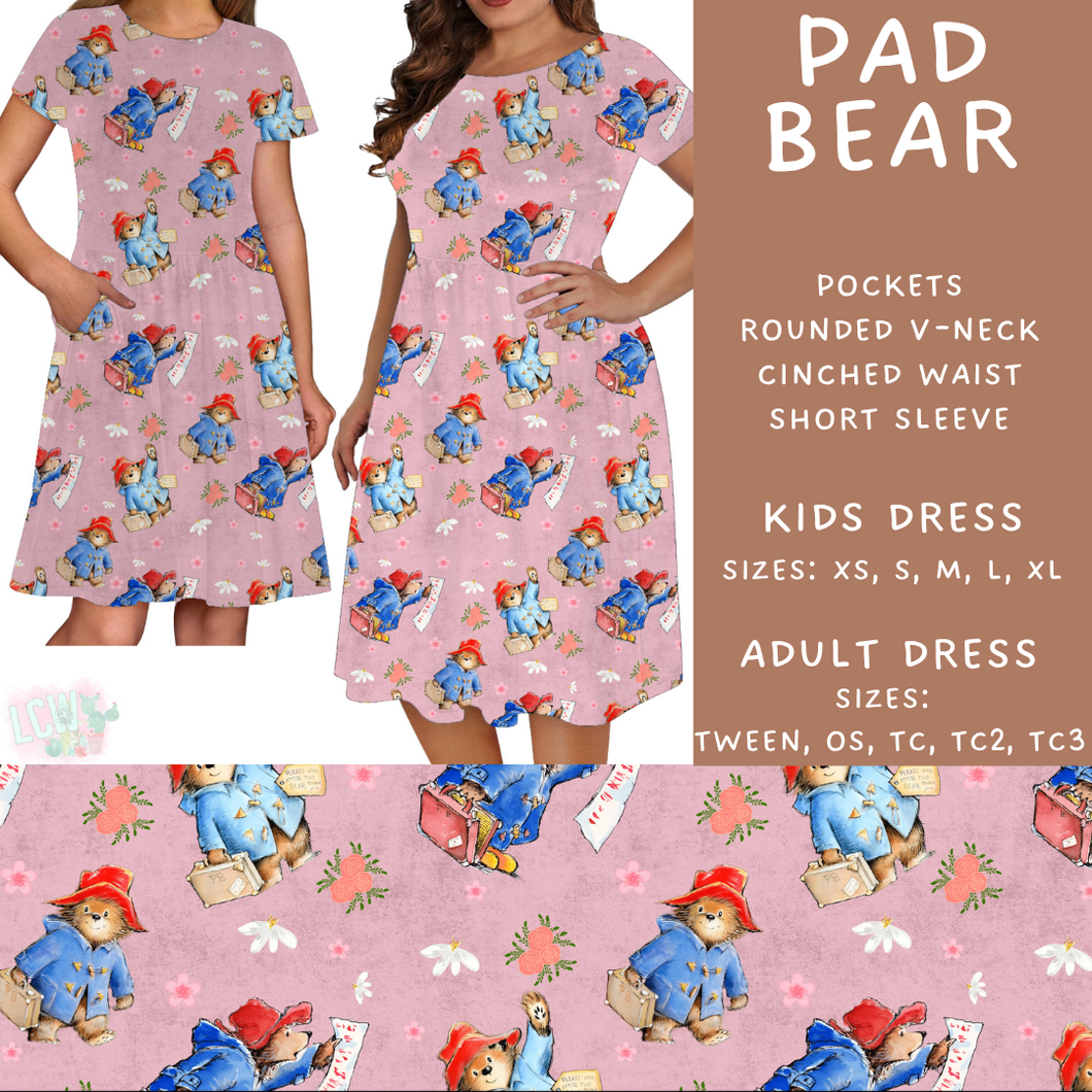 Batch #456 - Storybook Collection 4 - Closes 11/28 - ETA late Jan - Pad Bear Womens & Girls Dress