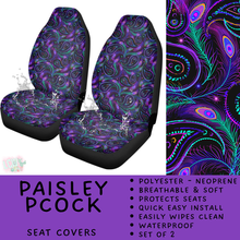 Load image into Gallery viewer, Batch #554 - Car Accessories 3 - Closes 7/10 - ETA early/mid Sept - Paisley PCock Vehicle Seat Covers
