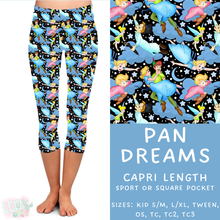Load image into Gallery viewer, Ready to Ship - Pan Dreams Capri Length Leggings - OS &amp; TC2 Square Pocket
