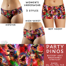 Load image into Gallery viewer, Batch #340 - Comfortable Underwear 4 - Closes 5/16 - ETA early July - Party Dinos Women&#39;s Underwear
