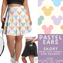 Load image into Gallery viewer, Batch #552 - Magical Faves 22 - Closes 7/6 - ETA early Sept - Pastel Ears Skort
