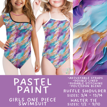Load image into Gallery viewer, Batch #543 - Pool Party 2 - Closes 6/15 - ETA early/mid August - Pastel Paint Girl's Swimsuit
