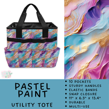 Load image into Gallery viewer, Batch #549 - Utility Tote 2 - Closes 6/29 - ETA late August - Pastel Paint Utility Tote
