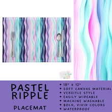 Load image into Gallery viewer, Batch #602 - Table Runners &amp; Placemats - Closes 10/23 - ETA mid Dec - Pastel Ripple Placemat
