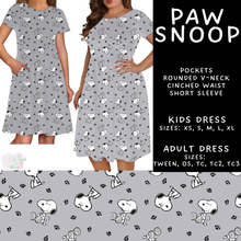 Load image into Gallery viewer, Batch #586 - Cool Characters 18 - Closes 9/16 - ETA mid Nov - Paw Snoop Adult &amp; Kids Dresses
