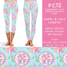 Load image into Gallery viewer, Batch #311 - Preppy Coastal - Closes 3/27 - ETA late May - PC12 Full and Capri Length Leggings
