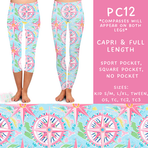 Batch #311 - Preppy Coastal - Closes 3/27 - ETA late May - PC12 Full and Capri Length Leggings