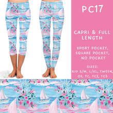 Load image into Gallery viewer, Batch #311 - Preppy Coastal - Closes 3/27 - ETA late May - PC17 Full and Capri Length Leggings
