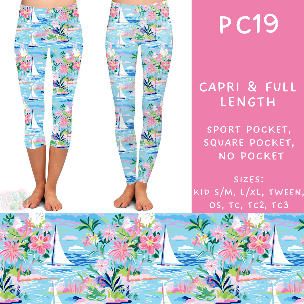 Batch #311 - Preppy Coastal - Closes 3/27 - ETA late May - PC19 Full and Capri Length Leggings