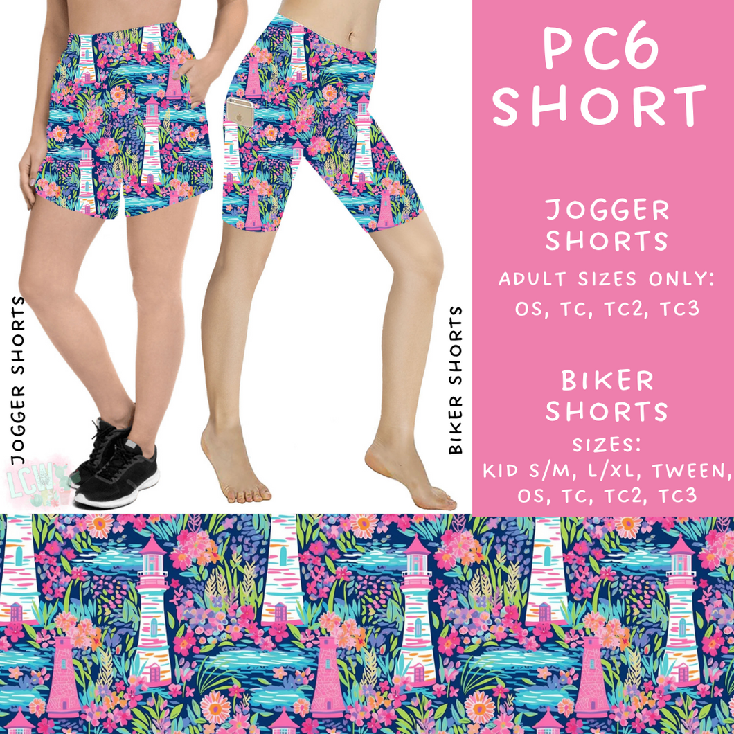 Batch #311 - Preppy Coastal - Closes 3/27 - ETA late May - PC6 Biker & Jogger Shorts