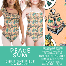Load image into Gallery viewer, Batch #543 - Pool Party 2 - Closes 6/15 - ETA early/mid August - Peace Sum Girl's Swimsuit
