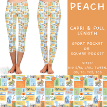 Load image into Gallery viewer, Batch #308 - Storybook Collection 2 - Closes 3/21 - ETA mid May - Peach Full and Capri Length Leggings
