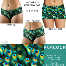 Load image into Gallery viewer, Ready to Ship - Peacock Women&#39;s Underwear - High Waist
