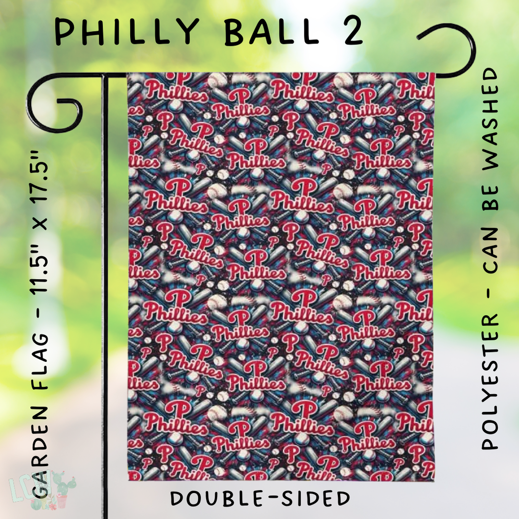 Batch #312 - Strike Out Baseball Flags - Closes 3/28 - ETA late May - Philly Ball 2 Garden Flag