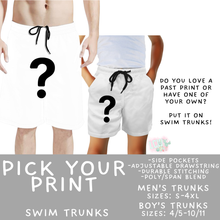 Load image into Gallery viewer, Batch #543 - Pool Party 2 - Closes 6/15 - ETA early/mid August - Pick Your Print Boys' &amp; Men's Swim Trunks
