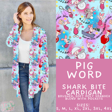 Load image into Gallery viewer, Batch #608 - Magic in Words - Closes 11/4 - ETA early Jan - Pig Word Cardigan
