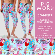 Load image into Gallery viewer, Batch #608 - Magic in Words - Closes 11/4 - ETA early Jan - Pig Word Full and Capri Length Joggers
