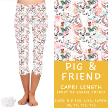 Load image into Gallery viewer, Ready to Ship - Pig &amp; Friend Capri Length Leggings - OS &amp; TC Square Pocket &amp; TC Sport Pocket
