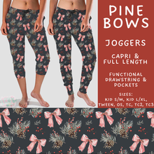 Load image into Gallery viewer, Batch #600 - Jingle all the Way 2 - Closes 10/19 - ETA early/mid Dec - Pine Bows Full and Capri Length Joggers
