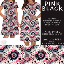Load image into Gallery viewer, Batch #603 - September Request Run - Closes 10/26 - ETA mid/late Dec - Pink Black Adult &amp; Kids Dresses
