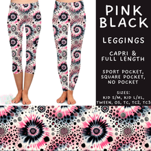Load image into Gallery viewer, Batch #603 - September Request Run - Closes 10/26 - ETA mid/late Dec - Pink Black Full and Capri Length Leggings
