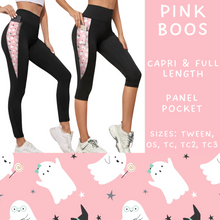 Load image into Gallery viewer, Ready To Ship - Pink Boos Pocket Capri Length Legging - TC2
