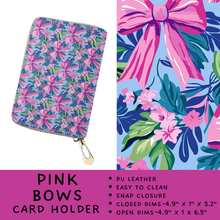 Load image into Gallery viewer, Batch #309 - Card Holders &amp; Mini Backpacks - Closing 3/24 - ETA late May - Pink Bows Card Holder
