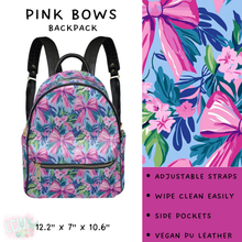 Load image into Gallery viewer, Batch #309 - Card Holders &amp; Mini Backpacks - Closing 3/24 - ETA late May - Pink Bows Mini Backpack
