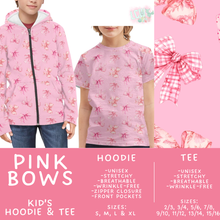 Load image into Gallery viewer, Batch #563 - Made for Play Collection - Closes 7/31 - ETA late Sept - Pink Bows Kid's Unisex Hoodie &amp; Tee
