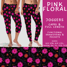 Load image into Gallery viewer, Batch #561 - June Request Run - Closes 7/27 - ETA late Sept - Pink Floral Full and Capri Length Joggers
