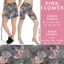 Load image into Gallery viewer, Ready to Ship - Pink Flower Biker Shorts - TC2
